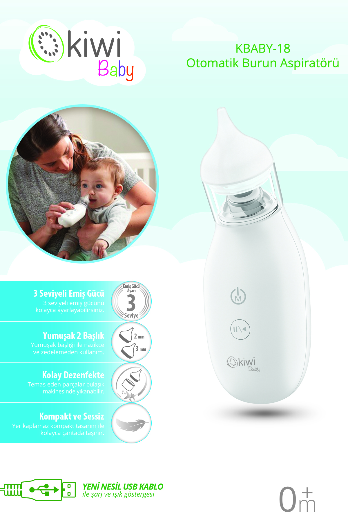 KIWI K-BABY 18 BURUN ASPIRATÖRÜ