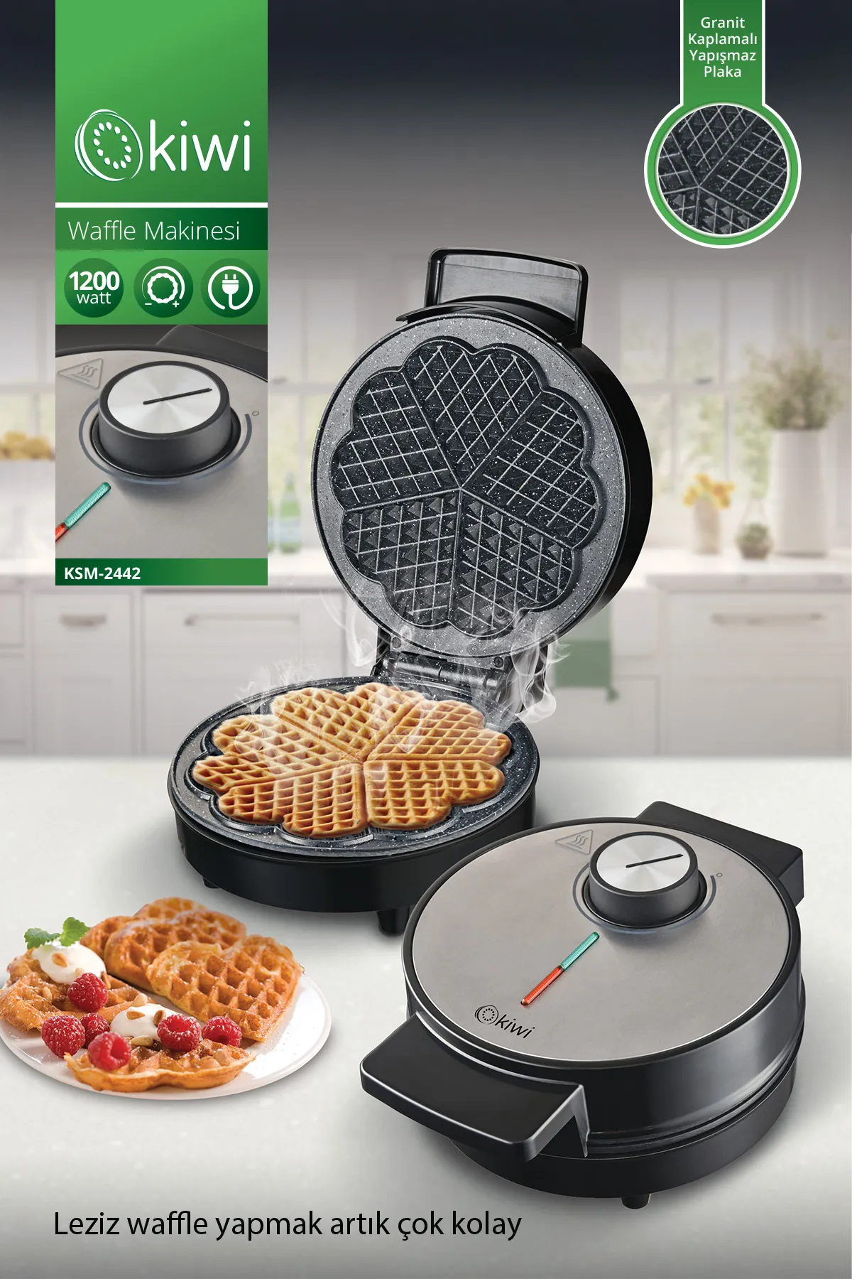 KIWI KSM 2442 WAFFLE MAKINASI